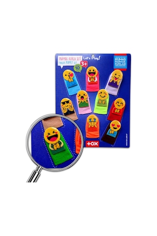Tox Emojiler 10 Parça Parmak Kukla . Eğitici Oyuncak T106