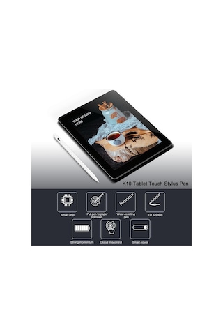 Geeroyoo K10 Aktif Kapasitif Kalem - İpad Uyumlu İçin Yanlış Dokunuş Engeli, Hassas Dokunmatik Kontrol, Belirli Modeller İçin Uygulanabilir