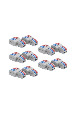 Moveevo 10 Adet Spl-42/62 Hızlı Bağlantı Terminali, 0.08-4.0mm² Kuru/ince Tel Uyumlu, Ateş Direnci, Araçsız Kurulum