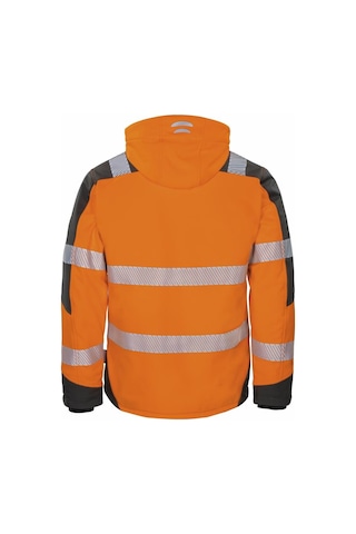 Reflektörlü Su Geçirmez Termal Softshell İş Montu Turuncu Sarı
