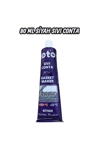 Siyah Sıvı Conta Rtv +300 C Isıya Dayanıklı 80 Ml Tüp Silikon
