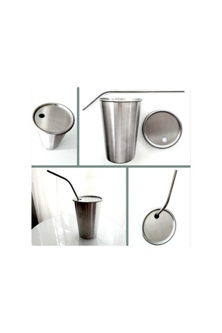 Omeniv 500ml 304 Çelik Bira Kola Bardağı Kupa Kahve Fincanı