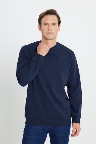 Ac&Co / Altınyıldız Classics  Erkek Lacı 2 İplik Sıcak Tutan Standart Fit Normal Kesim Bisiklet Yaka Sweatshirt Lacı Lacivert