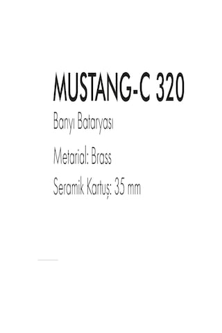 Fleko Mustang-c 320 Pirinç Mat Siyah Banyo Bataryası Siyah
