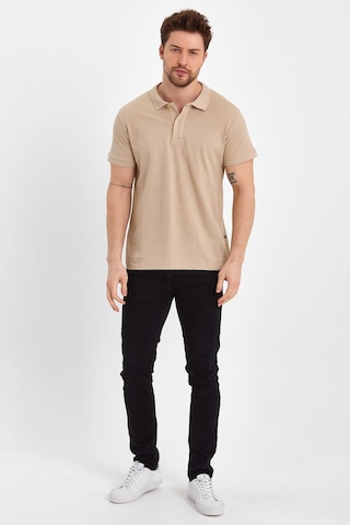 Nemonti Premium Penye Polo Yaka T-shırt Oxford Tan
