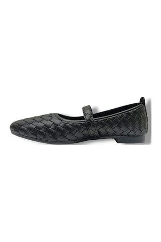 C-shoes Sg400-26 Örme Cilt Baretli Anatomik Kadın Babet Sıyah