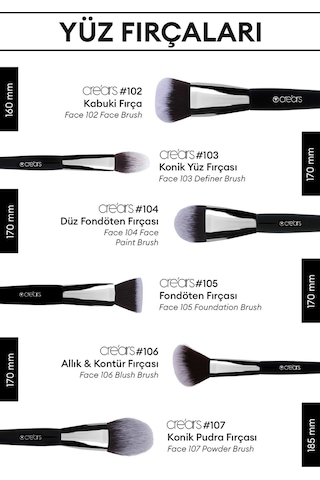 Kabuki Fırça Cre'ars Face Brush 102
