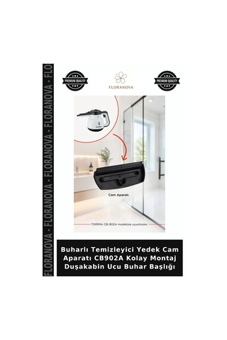 Buharlı Temizleyici Yedek Cam Aparatı Cb902a Kolay Montaj Duşakabin Ucu Buhar Başlığı