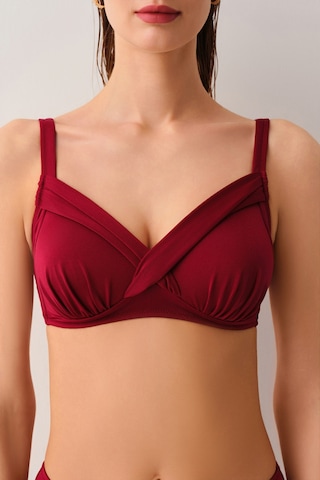 Suwen Kaplı Bantlı Toparlayıcı Bikini Üst Sbn25380c020 Bordo