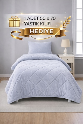 Welsoft Lüx Yorgan Tek Kişilik 155 X 215 Cm Gri