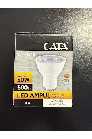 Ct-4215 Led Ampul Gu10 Duy Günışığı Sarı 8w - 10'lu Paket, Lbpkt-10-ct-4215g Diğer