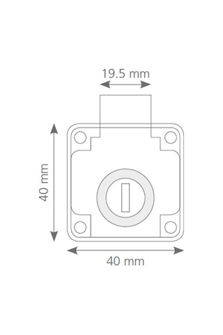 Canex Kare Çekmece Kilidi D 19 Mm X L 22 Mm Mobilya