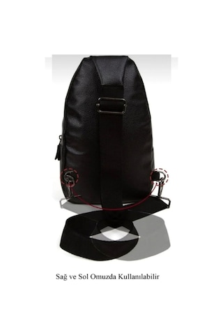 Newıshpolo 1064-26 Deri Bodybag Çapraz Çanta Siyah