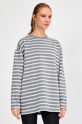 Alexander Gardi Alexandergardı Çizgili Oversize Sweatshirt B23-00158 001