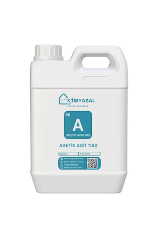 Kimyasal Evi 068 Asetik Asit % 80 Sirke Asidi-Acetic Acid 80% 5 KG Kimyasal Evi 068 Asetik Asit % 80 Sirke Asidi-Acetic Acid 80% 5 KG