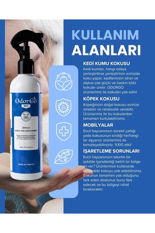 Pet Koku Yok Edici Sprey 250ml.