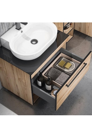 Orka Knidos 70 Cm Mdf Legnano Banyo Dolabı Takımı Çok Renkli