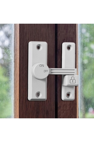 Besthome1 Stabil Sürgülü Beyaz Kapı Mandalı Koruması Ev Ofis Ahır Suntek Model