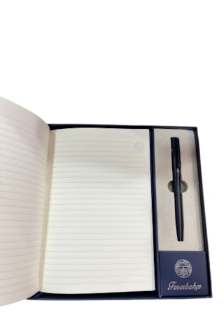 Fenerbahçe Premium Defter & Kalem Hediye Seti Özel Tasarım Lacivert Kutulu