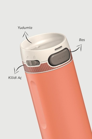 Stevig 4 Action Trigger-control Çelik Termos 500 Ml Coral Rose St-231 Gülkurusu