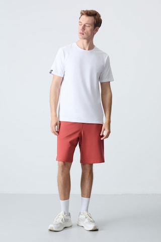 Tommylife Tommy Life Kiremit Gizli Fermuar Arka Cepli Bağcıklı Standart Kalıp Erkek Şort - 81136 Kiremit