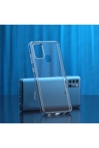Samsung Uyumlu Galaxy A21S Kılıf Zore Coss Kapak-Renksiz