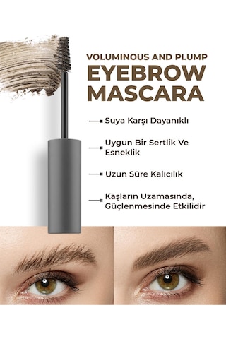 Alix Avien Suya Dayanıklı Kalıcı Etki Yoğun Pigmentli Kahverengi Kaş Sabitleyici Maskara Eyebrow Mascara 803