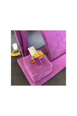 22 Ayar Altın Yüzük Dorika Modern Tasarım 2.60 Gram Hediye Kadın - Y01044