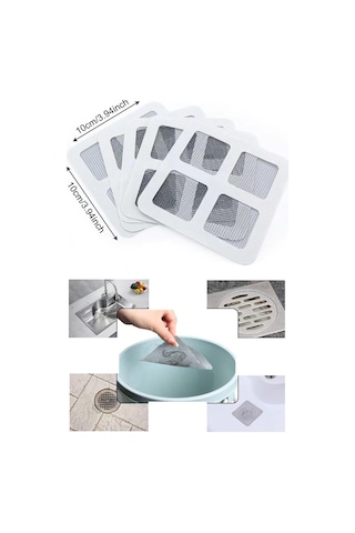 10 Adet Kendinden Yapışkanlı Banyo Gider Filesi Yeni Nesil Lavabo Küvet Gider Süzgeci Diğer