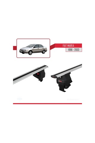 Fiat Marea 1996-2003 Arası İle Uyumlu Ace-4 Ara Atkı Tavan Barı Gri
