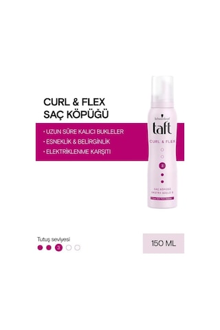 Taft Curl&Flex Bukle Belirginleştici Saç Köpüğü 150 ML