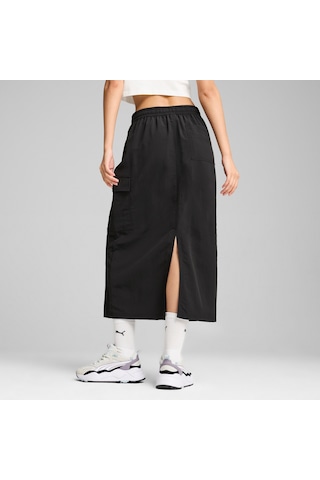 Puma Downtown Kadın Kargo Midi Etek 626656 01 Siyah