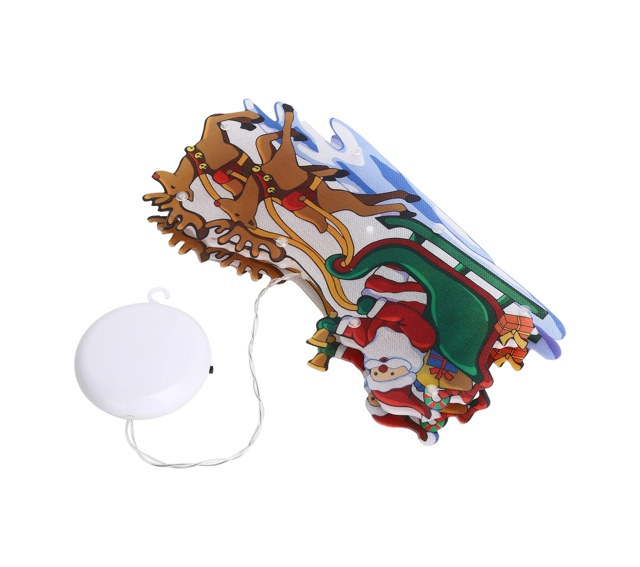 Youtek Aydınlatmalı Porselen Çekmeceli Noel Aracı - 10 Led Işık, Süction Cup Ve Kanca İle Cam Ve Düz Yüzeyler İçin Noel Dekorasyonu Pil Yok Diğer