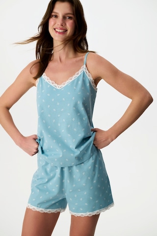 Penti Mavi Aqua Şortlu Pijama Takımı