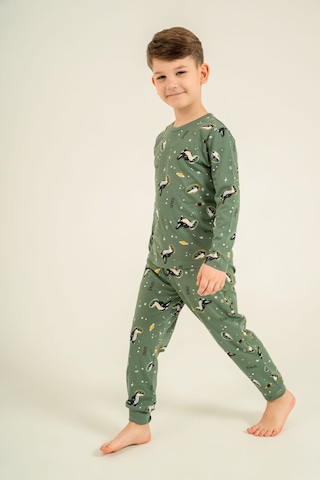 Rolypoly Erkek Çocuk Space Yeşil Uzun Kol Pijama Takım Rp3888-c-v1 Rp3888-c-v1