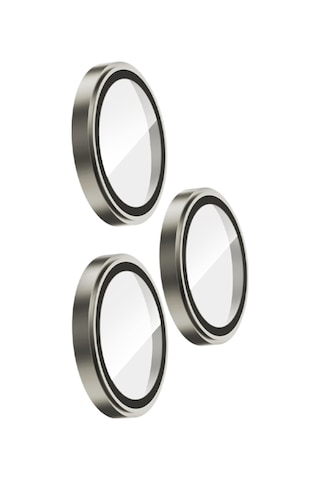 Apple Uyumlu iPhone 16 Pro / 16 Pro Max Alüminyum Seri Kamera Lens Koruyucu Gri Gri