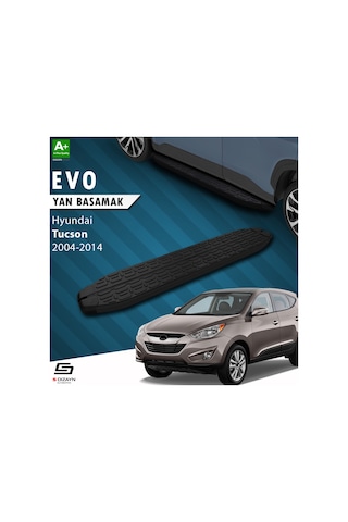 S-dizayn Hyundai Tucson 2 Evo Siyah Yan Basamak 173 Cm 2004-2014