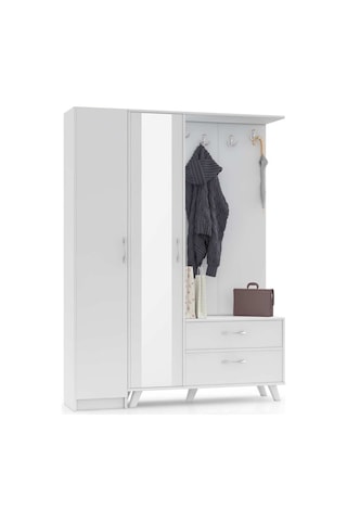 Abre Vm-34342 Beyaz Vestiyer Portmanto Ayakkabılık Diğer