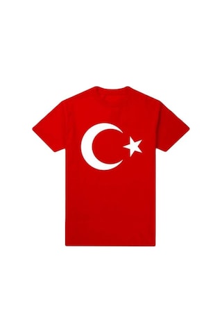 Masho Kids Ay Yıldız Baskılı Tişört - Milli Bayram Gösterileri Için Ay Yıldı (381322261)