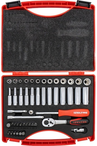 İzeltaş 1/4" Altı Köşe Mini Lokma Anahtar Ve Bits Set 48 Parça