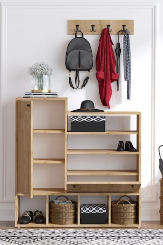 Decormet Wess Ayakkabılık Safir Meşe -dec-20077 Çok Renkli