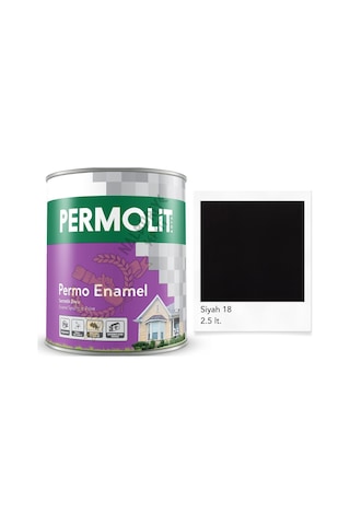 Permolit Enamel Sentetik Yağlı Boya Siyah 2.5 Lt. 2.5 L