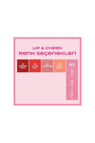 Kremsi Formda Dudak Ve Yanak Renklendirici- Lip&cheek 52 Soft But Cool