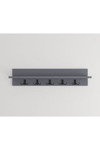 Portmanto Elbise Askılığı, Duvar Askılığı, Antrasit, 80 Cm Antrasit