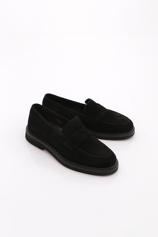 Dgn 1234 Erkek Loafer Ayakkabi Siyah Süet