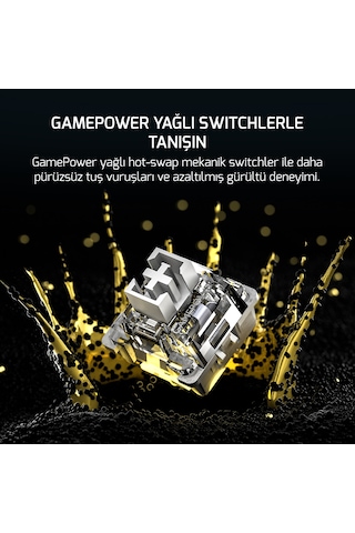 Gasket Elite X RGB Wireless/Bluetooth/Kablolu Mekanik Hot-Swap Yağlı Switch Klavye
