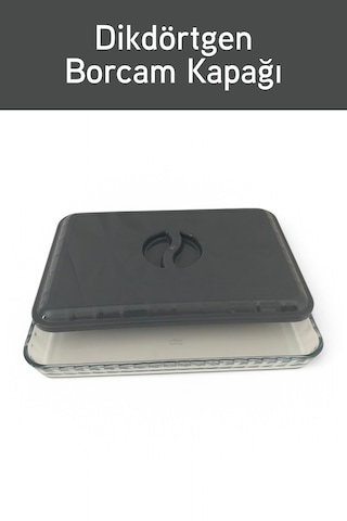 İronika Plastik Borcam Kapağı Dikdörtgen Antrasit