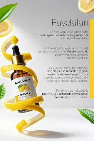 Limon Yağı 30 Ml %100 Saf Ve Doğal 30 ML