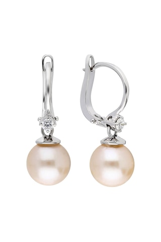 Sirius G Renk Pırlanta Taşlı Inci Küpe 0817E0006