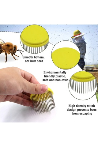 Xurunkeji Adet Arıcılık Aleti Paslanmaz Çelik İğne Kraliçe Arı Kafesi İzolasyon Kutusu Arı Kovanı Yetiştirme Örtüsü Yakalayıcı Arıcı Aleti
